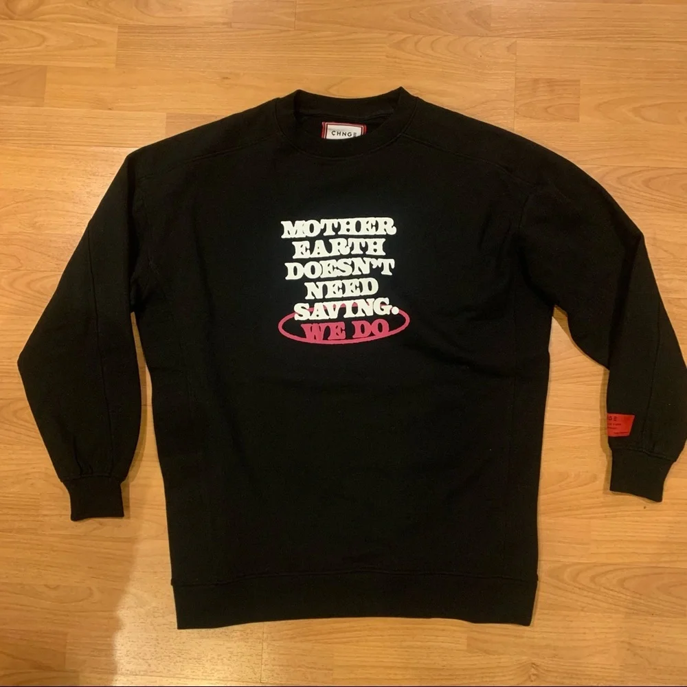 CHNGE Mother Earth Crew Neck Oversized Sweatshirt Urban Outfitters New w/ Tags - Picture 2 of 8